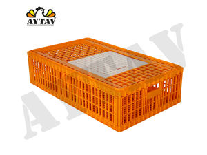 Jaula de Transporte para Pollos con Puerta Superior de Plástico PE, para 12 a 16 Gallinas Ponedoras, Manejo en Granja, AYTAV - Product Image 2