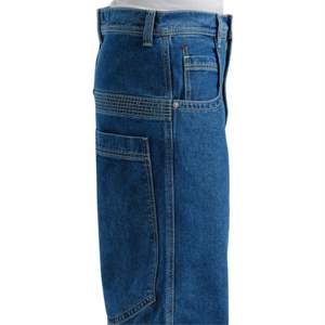 Battle Jeans 30 pouces de jambe large foncé Stone Wash 14oz coton Graffiti broderie édition limitée collection Flasher - Product Image 6