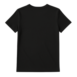 T-shirt à manches courtes pour femme, col rond, noir, poids lourd, 100% coton biologique de luxe, pré-rétréci, certifié GOTS, coupe classique - Product Image 2