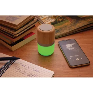 Altoparlante in Bambù Sostenibile da 3W con Luce, Gadget Ecologico per Regali Promozionali e Aziendali - Product Image 2