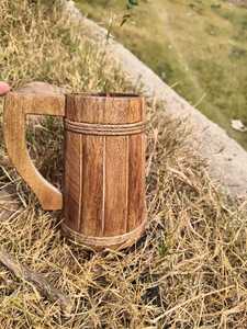 100% Natural Polished Wooden <b>Mug</b> for Beer Barware and Tabletop Customized Packing and Sale on <b>Cheap</b> Price with Love Style - Product Image 4