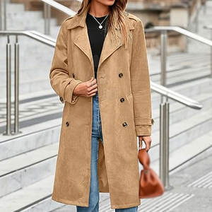 Manteau en daim pour femme, respirant, doux, confortable, coupe décontractée, streetwear, usage quotidien, manteau en duvet - Product Image 3