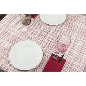 Tovaglia Bianca 100x100cm con Stampa Urban Burgundy, Carta Professionale B2B - Product Image 1