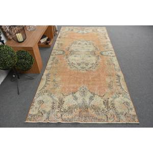 Antiguo Beige naranja 4,3X9,6 pies de lana de tejido plano alfombra turca patrón de retazos sala de estar alfombra de látex para decoraciones - Product Image 1