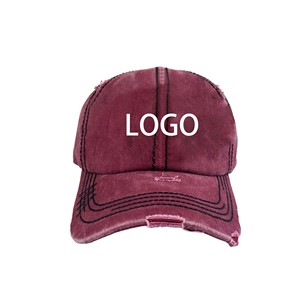 หมวกเบสบอลใส่ได้ทั้งชายและหญิงหมวกมี6ชิ้นหมวกแบบเย็บปักปักลายหมวกผ้าฝ้ายฟอกสีแบบวินเทจหมวกแก๊ปทรูเกอร์ - Product Image 2