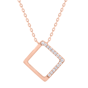 สร้อยคอโซ่เพชรแบบปรับได้พร้อมจี้และเครื่องรางชุบทอง18K - Product Image 2