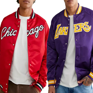 Chaqueta Deportiva de Satén de Alta Calidad para Hombre, Color Sólido, Impermeable, con Bolsillos Laterales y Hombros Caídos para Invierno 2026 - Product Image 1