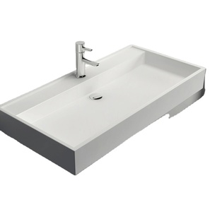 Lavabo de Panel Moderno de Alta Calidad y <span class=keywords><strong>Precio</strong></span> Económico, Lavabo de Piedra para Baño, Encimera de Lavabo, Artículos Sanitarios, Lavabo de Superficie Sólida - Product Image 5