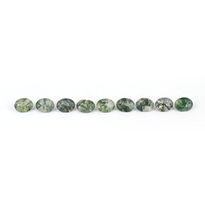 Handmade Natural 6X8MM Smooth <b>Moss</b> <b>Agate</b> Green Faceted Cut Loose Gemstone for Jewelry Making High Quality at Low Price - Product Image 2