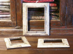 Cadre photo vertical mosaïque rectangulaire artisanal SANIYA, incrustation d'os colorée, taille personnalisable, le plus vendu - Product Image 4