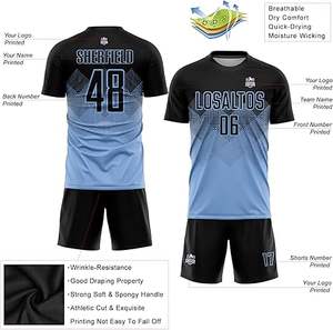 Último diseño Uniforme de fútbol profesional para niños 100% Poliéster Calidad Premium Color sólido Nuevo estilo Conjuntos para la venta - Product Image 3