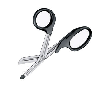 Ciseaux de soins infirmiers universels de haute qualité en acier inoxydable 6 pouces avec manche en plastique noir, ciseaux utilitaires EMT pour la chirurgie, certifiés CE - Product Image 6