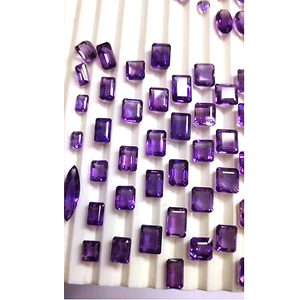 57 pièces d'améthyste naturelle 8mm à 13mm octogone ovale facette 233 Cts Lot Iroc ventes pierres précieuses en vrac de haute qualité coupées US $62 pour tous - Product Image 3