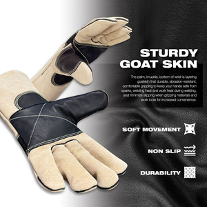 Gants de soudage en cuir de vachette renforcé Gants de lutte contre l'incendie ignifuges doux et confortables résistants à l'abrasion - Product Image 3