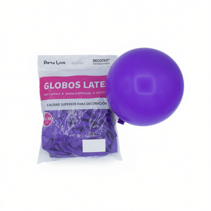 Globos de Látex Party Love de 30 cm, Color Morado R12, para Decoración - Product Image 2