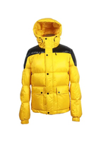 Vente en gros de veste en duvet d'hiver de couleur jaune avec logo fabriqué sur mesure blouson bomber de fitness pour hommes 2025