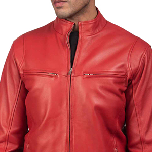 Veste en cuir pour hommes pour l'automne et l'hiver Tissu léger et de haute qualité Top tendance pour hommes Meilleures ventes de vestes de motard en cuir - Product Image 3