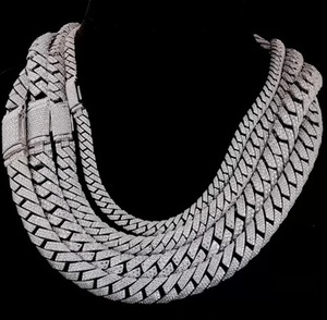 เครื่องประดับฮิปฮอปแบบสั่งทำ สร้อยคอและกำไลแบบ Cuban Link ชุบทองคำแท้ 14K สีเหลือง ประดับเพชร CVD VS เกรดพรีเมียม ขนาด 8 มม. สำหรับผู้ชาย - Product Image 1