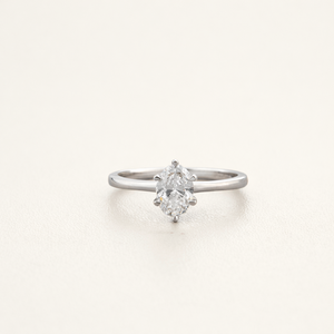 IGI Certified Marquise Shape Lab Created Diamond Engagement <b>Ring</b> Solid 925 Sterling <b>Silver</b> Classic <b>Solitaire</b> <b>Ring</b> - Product Image 1