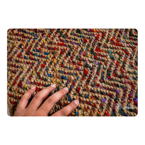 Tapis en jute tissé à la main en fibres naturelles multicolores pour la décoration intérieure, le salon ou la chambre à coucher, approvisionnement en vrac, revêtement de sol en gros - Product Image 4