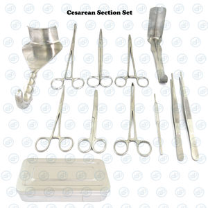Ensemble d'instruments chirurgicaux pour césarienne, 12 pièces, kit d'instruments médicaux pour césarienne, pour usage chirurgical obstétrical et gynécologique - Product Image 1