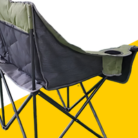 Chaise de camping pliante double mixte bleu gris pour 2 personnes avec capacité de charge de 320kg Accessoires de camping en plein air