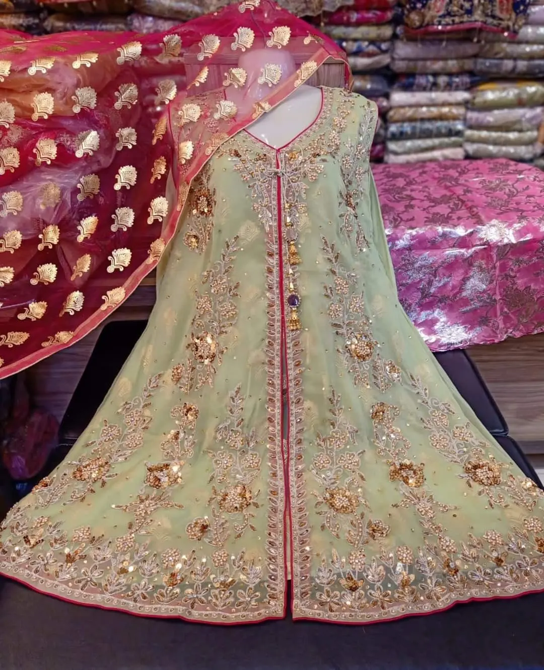 Hint pakistanlı son şifon Net ağır işlemeli gömlek ağır elişi Gharara sıcak satış elbise 2022