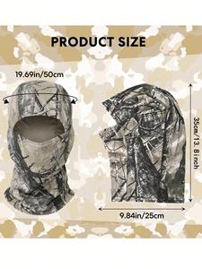 Pasamontañas de Camuflaje Transpirable para Caza, Senderismo y Esquí, Máscara Facial Completa para Ciclismo y Actividades al Aire Libre - Product Image 2