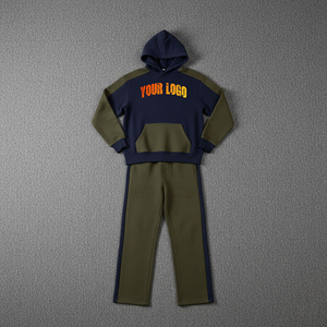 Sweat à capuche évasé streetwear en coton 100% de qualité supérieure, avec logo sérigraphié personnalisé, délavé à l'acide, grande taille - Product Image 1