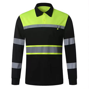 Camiseta de Seguridad de Alta Visibilidad Amarillo Neón, Ropa de Trabajo Reflectante de Manga Corta que Absorbe la Humedad - Product Image 1