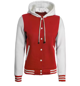 Chaquetas ligeras de alta calidad con capucha Lettermen para mujer Cómodo y patrón superior Tipo Sólido Hecho en - Product Image 1