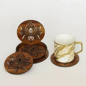 แผ่นรองแก้วไม้ ออกแบบมาสำหรับโต๊ะอาหารที่บ้าน ผิวเรียบเนียน ทนทานยาวนาน - Product Image 4