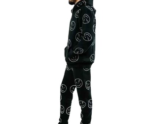 High Quality Fully Customized Men Hooded Casual Breathable Comfortable Anti Wrinkle Latest Design Rhinestone <b>Track</b> <b>Suit</b> - Product Image 3