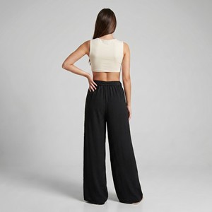 Pantalones Palazzo de Pierna Ancha con Cintura Elástica y Cinturón de Lazo, Talla Única (Tallas 36–44) - Product Image 2