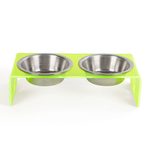 Station d'alimentation portable pour animaux de compagnie à double bol en acrylique imperméable, grande capacité, plats en céramique, design moderne transparent pour chats et chiens - Product Image 6