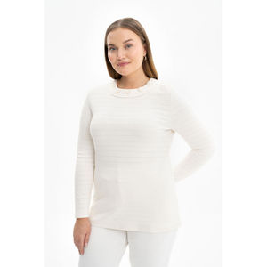 Blusa de Seda Tejida con Cuello Bordado, Top de Oficina para Mujer, Estampado a Cuadros y Leopardo, Tallas XS-XL - Product Image 1