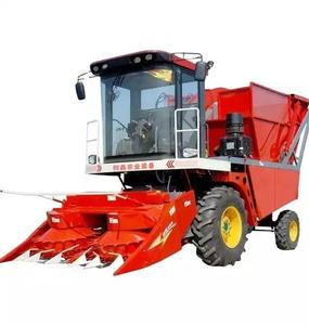 New double rows corn stalk silage forage harvester machine napier grass forage harvester self-propelled tractor forage harvester