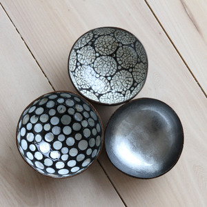Cuencos de coco respetuosos con el medio ambiente para decoración del hogar, vajilla de estilo colorido con incrustaciones de alta calidad - Product Image 6
