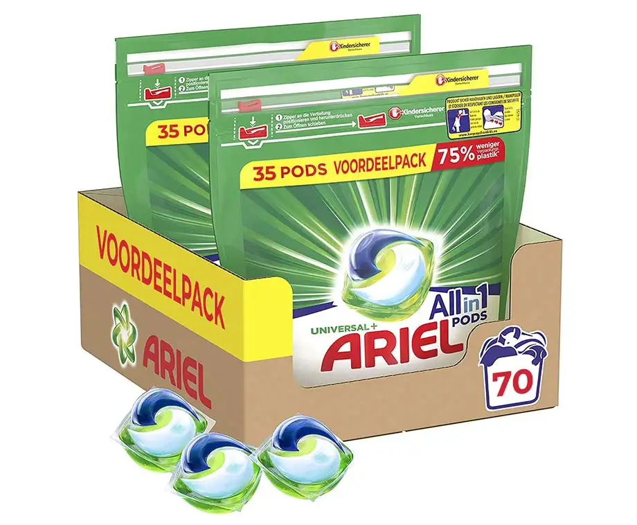 Ariel Lot de 104 détergents All-in-1 Pods, 104 charges de lavage, radieux et respectueux de l'environnement