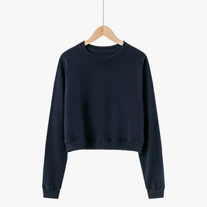 2025 Wholesale Fleece Long Sleeve <b>Crewneck</b> Sweatshirt Pullover Sweatshirts Polyester Breathable Quick Dry Women's Sweatshirt - Product Image 6