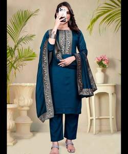 Gharara Casual Estilo largo Negro 2 piezas 3 piezas Dupatta Ropa Vestido modesto Elegante parte superior inferior dupatta - Product Image 1