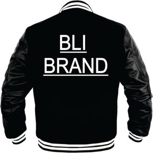 Chaqueta Universitaria de Béisbol con Logotipo Personalizado, para Unisex, de Lana, Cuero y Satén, para Equipos Deportivos - Product Image 4