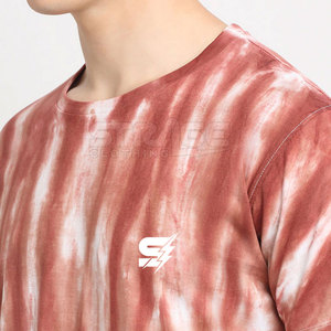 T-shirt classique à manches courtes en polyester/coton Tie Dye, coupe régulière, écologique, séchage rapide, tendance streetwear pour homme - Product Image 5