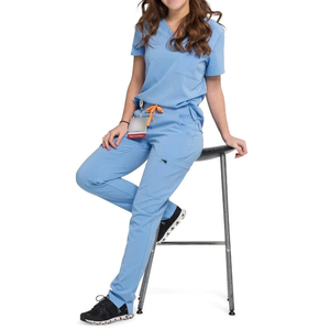 Les ensembles fonctionnels d'uniformes de gommage avec la chemise à séchage rapide de douille courte et le collier réglable de support - Product Image 1