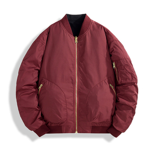 Blousons aviateur pour hommes au design élégant et à la mode Blousons aviateur pour hommes avec fermeture à glissière et patchs personnalisés Veste d'extérieur d'usine OEM - Product Image 3