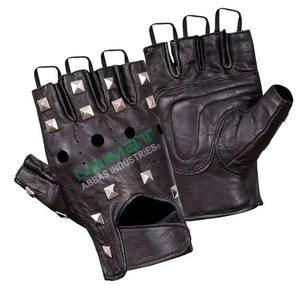 Gants de cyclisme en cuir et maille de haute qualité, demi-doigts, respirants, unisexes, pour la course, décontractés, logo personnalisé, vente en gros - Product Image 2