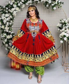 High Afghan Kuchi Mujeres Ligero Seda Terciopelo Choli Los mejores precios al por mayor Para climas cálidos de invierno Vestido de estampado alto para - Product Image 2