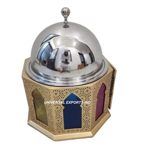 Venta caliente cazuela de diseñador de acero inoxidable estilo clásico utensilios de cocina calentador de alimentos de mesa y olla caliente nueva llegada Metal de lujo - Product Image 2