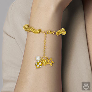 PRAO bijoux de mode en vrac faits à la main pour femmes Bracelet de printemps anti-ternissement Bracelet de manchette en laiton plaqué or - Product Image 3