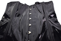 Damen Sexy Gerades Ärmelloses PU-Leder Club Maxikleid Antistatisch Umweltfreundlich Kariert Boutique-Stil Natürlich